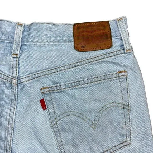 Levi’s Distressed Cut Off Cotton Denim Shorts Women's 28 Western Cowgirl Summer - Picture 3 of 14